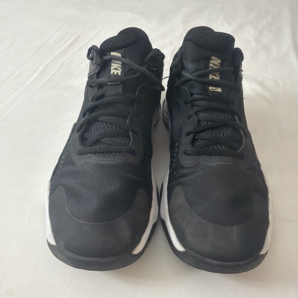 Size 11.5 Nike Fly By Mid 3 Black Metallic Gold Star Gym Shoes Casual Gently Use - Picture 14 of 16